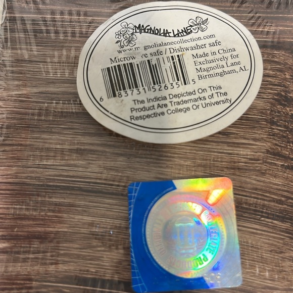 New Oklahoma Sooners Ceramic Coaster Set with Wood Holder by Magnolia Lane - Picture 3 of 4